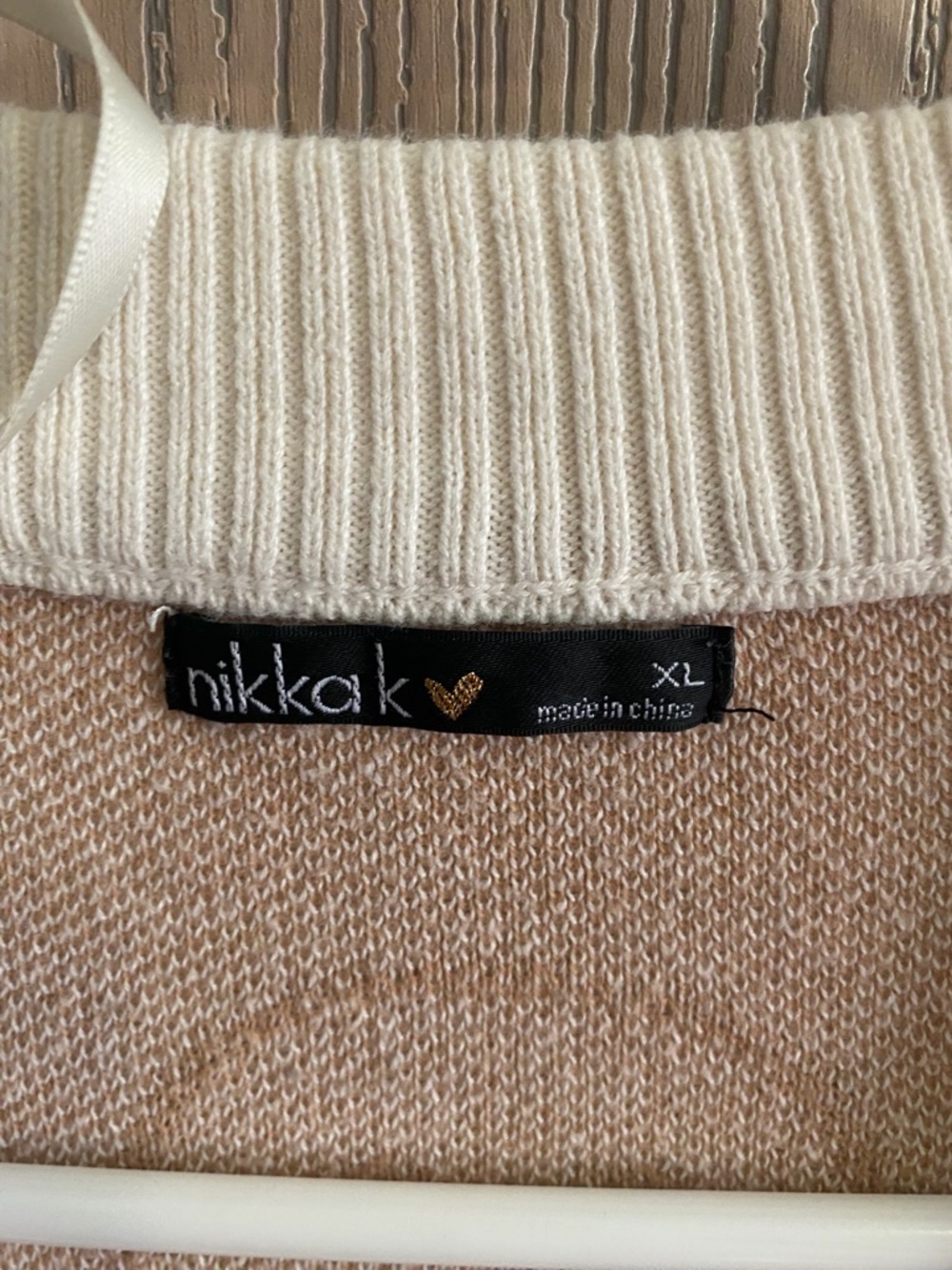 Cream Smiley-Print Button Cardigan Sweater - Picture 3 of 3